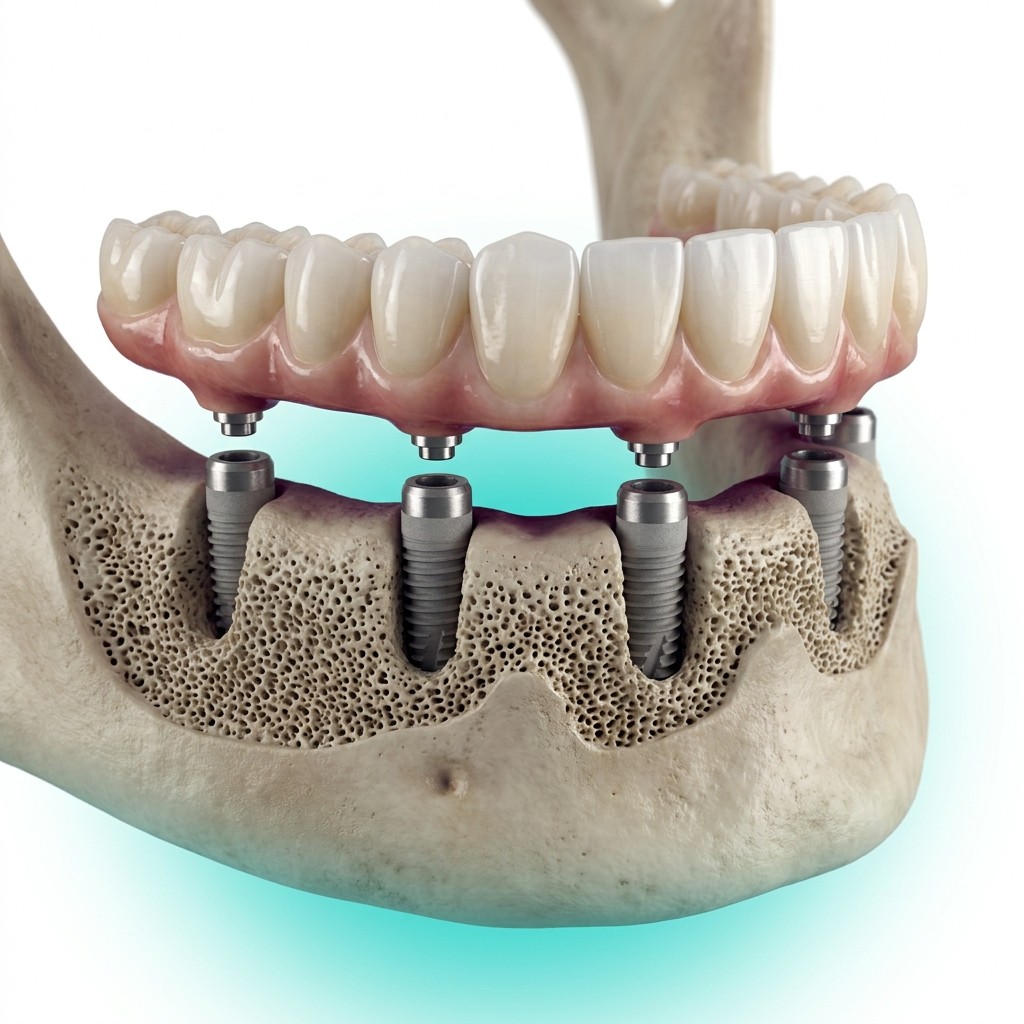 Prótese protocolo fixa sobre implantes dentários